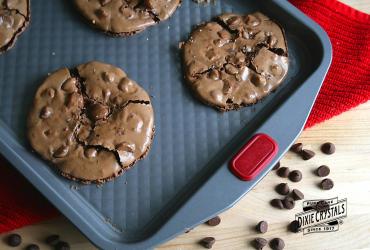 Chocolate Almond Puddle Cookies