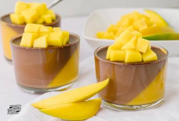 Chocolate Cream with Mango Gelée