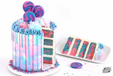 Cotton Candy Drip Cake Dixie 