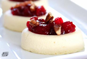 cranberry and pecan topped mini cheesecakes dixie