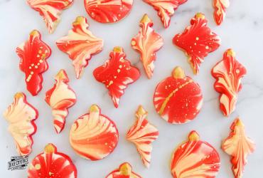 Double Marbled Ornament Cookies